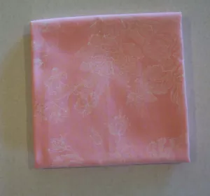 Peach and White Large Floral Print Cotton Blend Fabric Prewashed 28"x44" - Picture 1 of 1