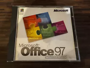 Microsoft Office 97 Professional Edition - Full Install CD + License Key - Photo 1/3