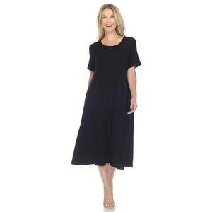 Vestido Midi de manga corta para mujer White Mark - Imagen 1 de 49