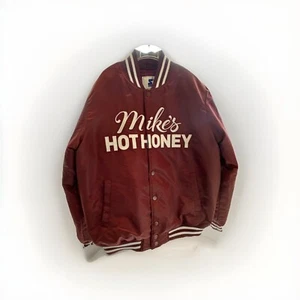 NWT Starter Mikes Hot Honey Snap Button Jacket Size L Burgundy - Picture 1 of 16