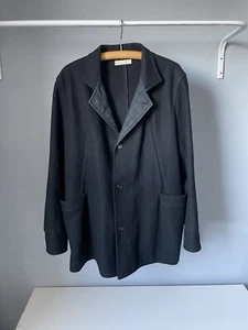 *** FOLK *** WOOL BLACK BLAZER JACKET COAT OVERCOAT 4 Large L - Picture 1 of 7