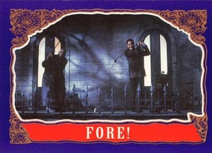 1991 TOPPS MOVIE CARD SERIES: THE ADDAMS FAMILY #61 "FORE!" VG