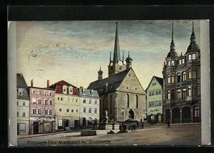 Ansichtskarte Pössneck /Th., Marktplatz mit Stadtkirche  - Picture 1 of 2