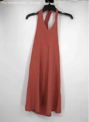 Patagonia Womens Orange Halter Neck Sleeveless Knee Length A-Line Dress Sz Small - Image 1 of 4