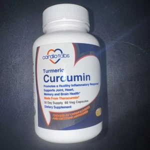 Cardiotabs Curcumin 60 Count Turmeric 600 Mg - Picture 1 of 2