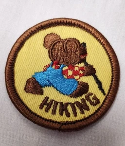 PATCH GSA Pfadfinder Wander Teddybär blau Overall Stock braun gelb - Bild 1 von 3