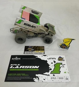 2024 HIGH LIMIT INTERNATIONAL WINNER #1K KYLE LARSON DIRTY 1:18 SCALE SPRINTCAR - Foto 1 di 11