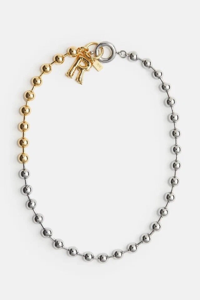 nuevo H&M HM X h m Rokh Hwang bola cadena collar blogger plata oro agotado  Foto 1 de 1