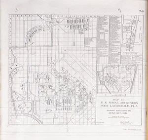 1946 FT LAUDERDALE FLORIDA MARINE LUFTSTATION 2 KARTEN Lesen P210 - Bild 1 von 4