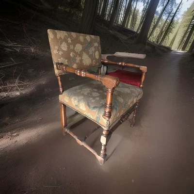 Antigua silla eduardiana trono Foto 1 de 4