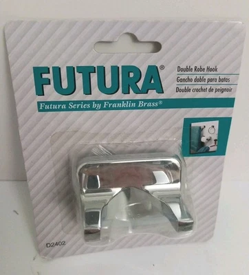 Gancho doble bata Franklin Latón Futura Cromo #D2402 ¡Nuevo sellado! ¡Envío gratis! Foto 1 de 4