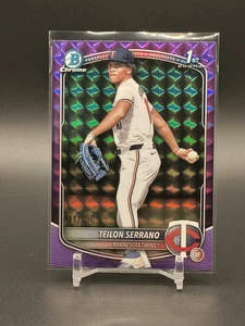2025 Bowman Chrome Teilon Serrano Purple Geometric Refractor /250 1st Twins - Bild 1 von 3