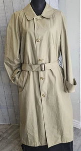 Gabardina Larga Brooks Brothers XL/XXL Caqui Beige Con Botones y Cinturón De Colección EE. UU. - Imagen 1 de 24