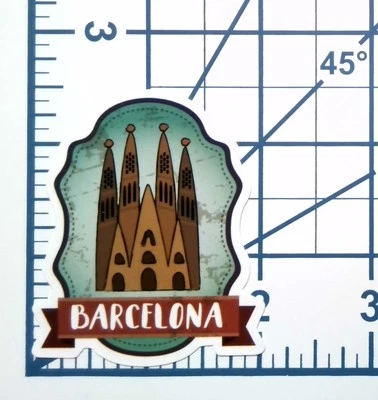 Barcelona Spain Vinyl Sticker - Basilica Sagrada Familia Die Cut Ready to Ship - Image 1 of 3