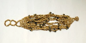 Stylisches Armband Elfenbeinfarbe African Style filigran Glasperlen, verstellbar - Picture 1 of 2