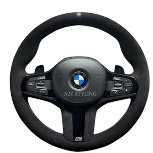 BMW G30 G31 G01 G02 G05 M5 CUSTOM ALCANTARA M SPORTLENKRAD PIANO BLACK - Bild 1 von 13