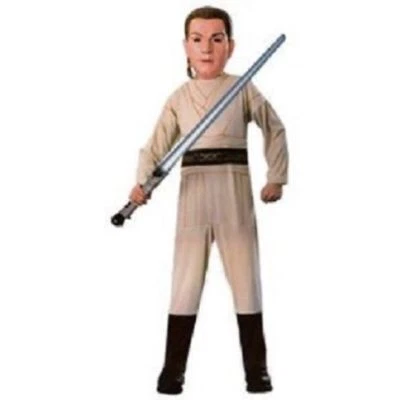Star Wars Episodio 1 Niño Obi Wan Kenobi Halloween Constume Talla Mediana 5-7 NUEVO Foto 1 de 2