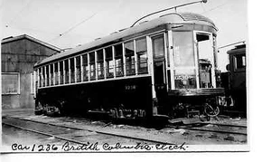 6K897 RP 1940 COLUMBIA BRITÁNICA BC COCHE DE FERROCARRIL ELÉCTRICO #1236 - Imagen 1 de 1