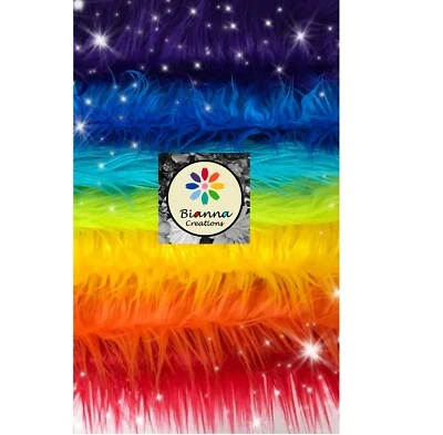 BIANNA Faux Fur Fabric by the yard or pre-cut pieces, Soft Silky Long Pile Hair - Image 1 of 4