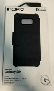 NEW Incipio Breve Lightweight Wallet Folio Case for Galaxy S8+ PLUS Black  - Picture 1 of 6