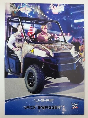 2015 Topps WWE Crowd Chants Insert "U-S-A!!!" 6 OF 10 JACK SWAGGER - Image 1 of 2