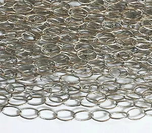 32 piedi di catena per cavi trafilata in argento antico 3,9 x 7 mm - Foto 1 di 5