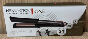 Remington ONE S6077 Straight & Curl Styler 2 IN 1 Curling Wand & Straightener - Afbeelding 1 van 3