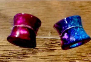 Morbid Metals Acrylic Purple Blue 00g Ear Plugs Spacer Body Jewelry - Picture 1 of 8