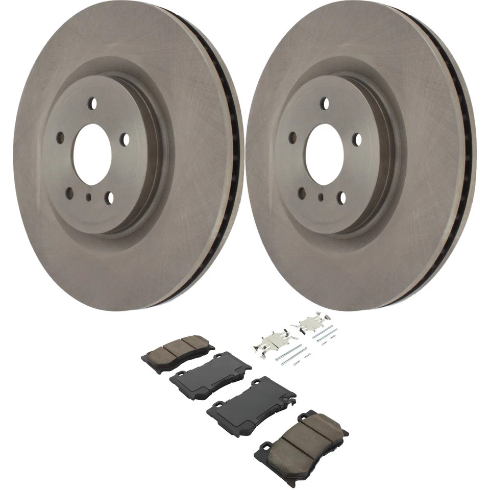 前 355 毫米转子陶瓷刹车片套件适用于英菲尼迪 Q50 Q70 运动制动器 — 第 1/4 张图片