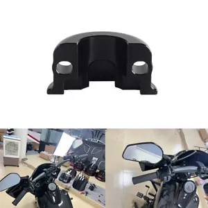 Abrazadera de percha de control de embrague/freno negro de aluminio para Harley Road Glide FLTR 08-23 - Imagen 1 de 9