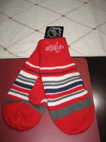 WOMENS REEBOK FACE OFF WASHINGTON CAPITALS Gloves MITTENS RED/WHITE NWT Cover