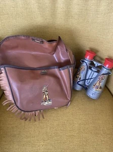 Vintage Davy Crockett Binoculars And Pouch - Picture 1 of 12