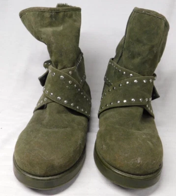 Botas GUESS verdes con tachuelas y piel sintética talla 7 Foto 1 de 4