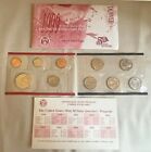 1999 Us Mint Uncirculated Coin Sets 50 State Quarter Series 20 Coins &Token Coa