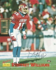 STEPFRET WILLIAMS 1995 SIGNATURE ROOKIES AUTOGRAPHED 8 X 10 w/Sticker 