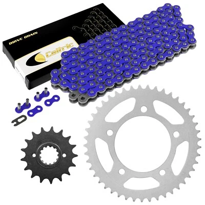 Kit de cadena de transmisión y piñones para HONDA CBR1100XX Super Blackbird 1997-2007 azul Foto 1 de 4