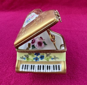 Limoges Frankreich Jacques handbemalt Flügel Blumen Schmuck Box LE 45/500 - Bild 1 von 19