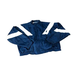 Vintage Reebok Windbreaker Jacket Mens Size M Black White Full Zip 90s - Picture 1 of 10