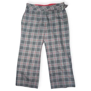 BURBERRY Vintage women's 3/4 Length Golf Sport Capris w/ Adjustable Belt Size 6 - Picture 1 of 6