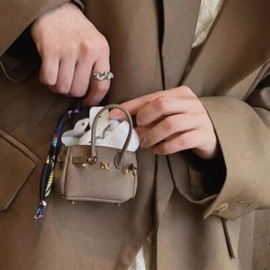 Mini Hermie Bag Airpod Case in Tan ๐ค - Picture 1 of 6