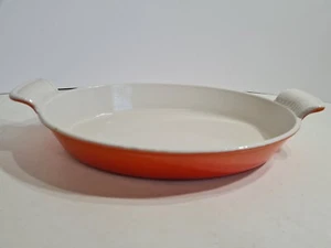 Andre Cousances/Le Creuset #28 Oval Enamelled Cast Iron Casserole Dish - Flame - Picture 1 of 14