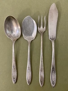 Community Plate by Oneida Silver, Adam 1917 Silverplate 4 Pc Set - Picture 1 of 9