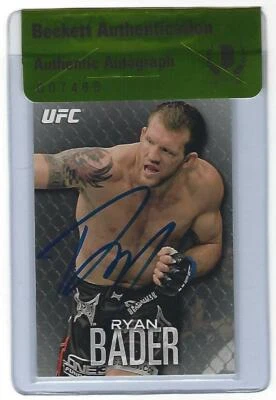Ryan Bader Signed 2012 Topps UFC Knockout Silver Card #60 BAS Beckett COA 53/125 - Image 1 of 4