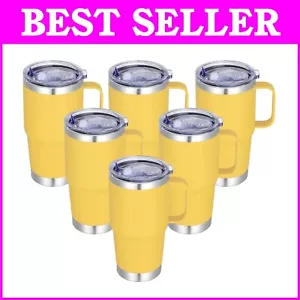 Versatile 20 oz Stainless Steel Travel Mug with Handle - Keeps Drinks Hot & Cold - Picture 1 of 10