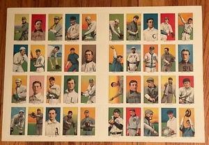 1983 Renata Galasso 1909-1911 T206 Uncut 17x12 Uncut Sheet Honus Wagner - Picture 1 of 2