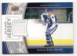 Borje Salming 13-14 Upper Deck 1 UD Game Jersey Game Used Jersey