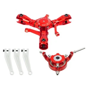 Juego de conversión de triple hoja de aluminio Microheli CNC (RED) (para la serie MH-M2EV001T) - Imagen 1 de 1