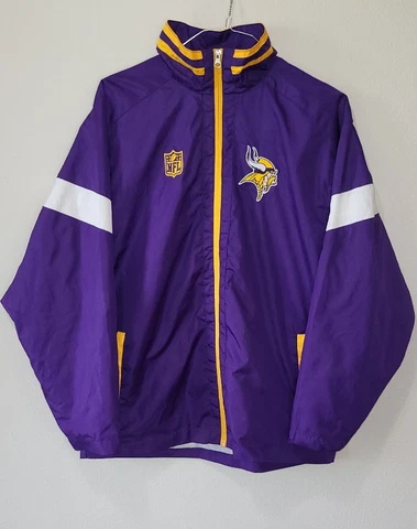 NFL Apparel Minnesota Viking Windbreaker Jacket Youth Size Large 14/16 Cover