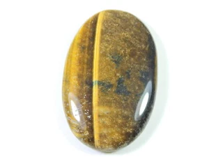Ojo de tigre amarillo forma ovalada cristal metafísico suelto 2 piezas piedra... - Imagen 1 de 9