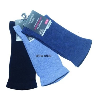 Diabetikersocken Gesundheitssocken ohne Gummizug mit extra weitem Bund 6 Paar - Bild 1 von 3